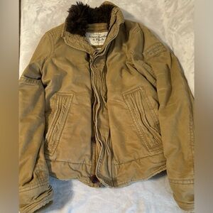 Abercrombie & Fitch Men’s Heavy Adirondack Faux Fur Lined Jacket Size Medium